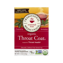 Load image into Gallery viewer, Traditional Medicinals Organic Throat Coat Seasonal Tea 30g